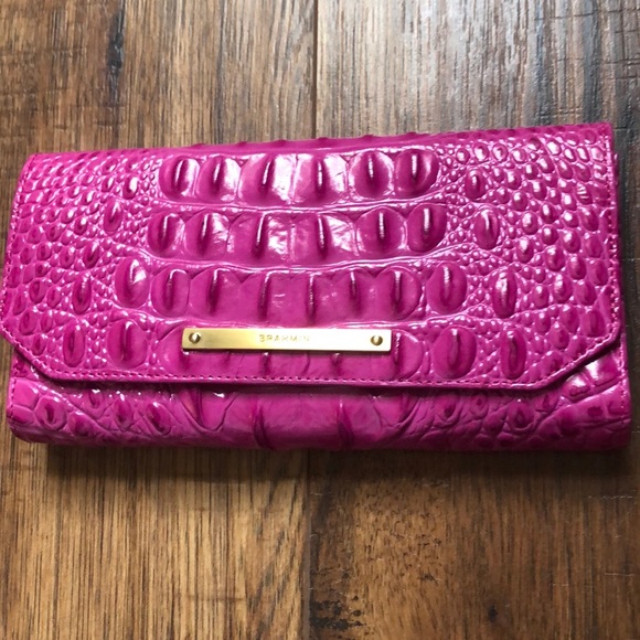 pink brahmin wallet